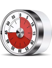 Chef Cooking Timer Clock with Loud Alarm, No Batteries Required ( Pack of 6)