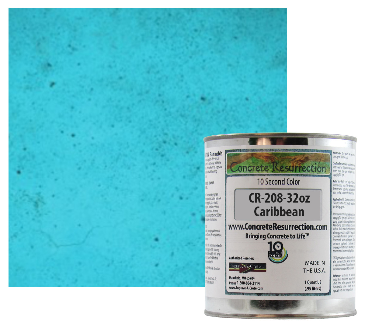 Fast Drying Concrete Stain-Professional-Easy to Use 100-150sq ft Caribbean gallery