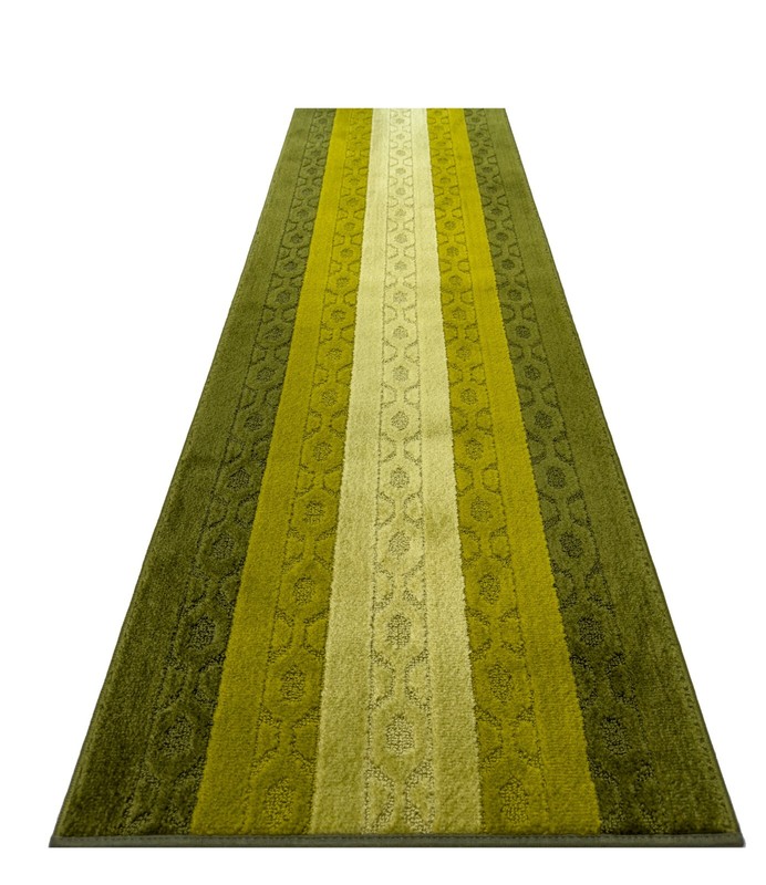 Non Skid, Machine Washable, Hallway, Kitchen Runner Rug, Custom Length, Green gallery