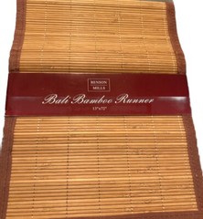Benson Mills Bali Bamboo Table Runner Brown 13” X 72” Never Used