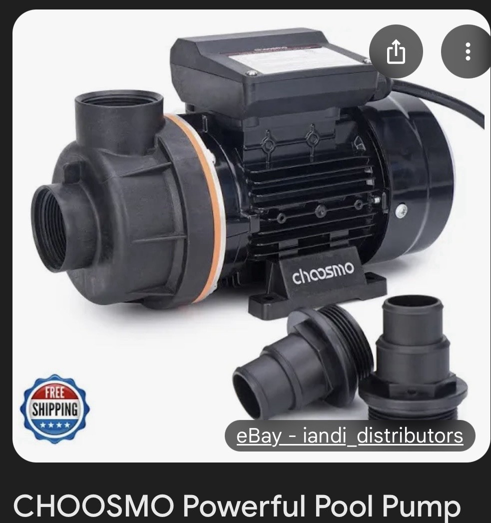 CHOOSMO Powerful Pool Pump 1/3HP 2640GPH Replacement for Sand Filter Systems gallery