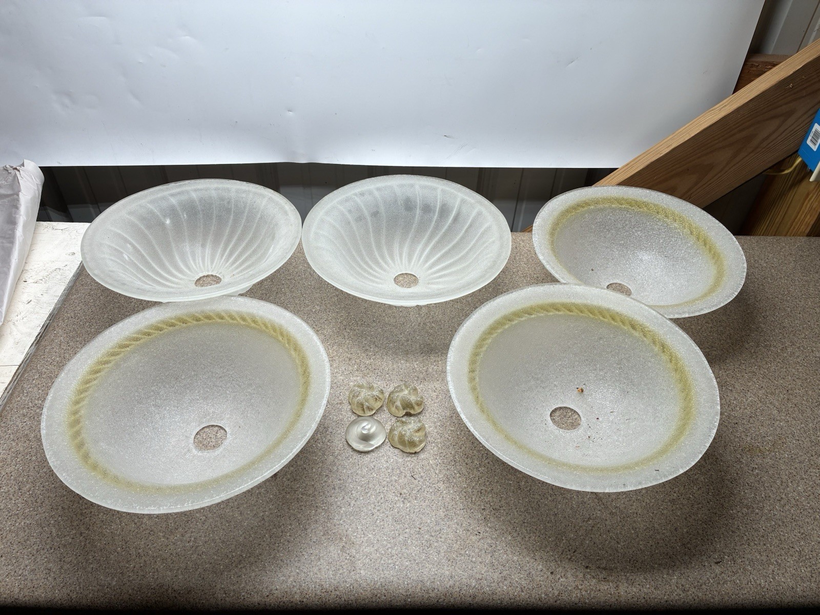 CASABLANCA CEILING FAN LIGHT GLASS BOWL Globe Lense Frosted Texture Dome gallery