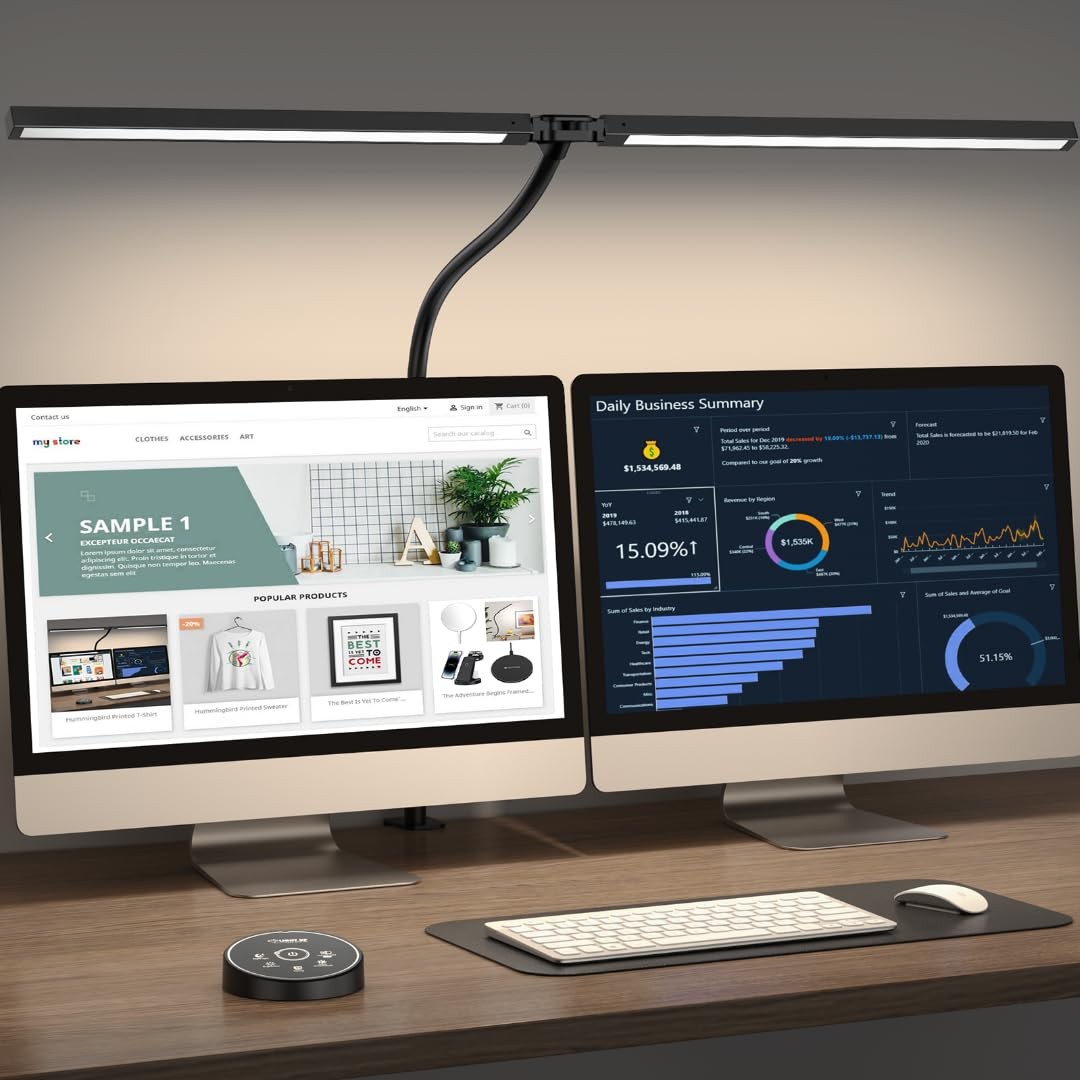 LED Desk Lamp with Clamp - 24W Adjustable Lighting for Home Office & Study gallery
