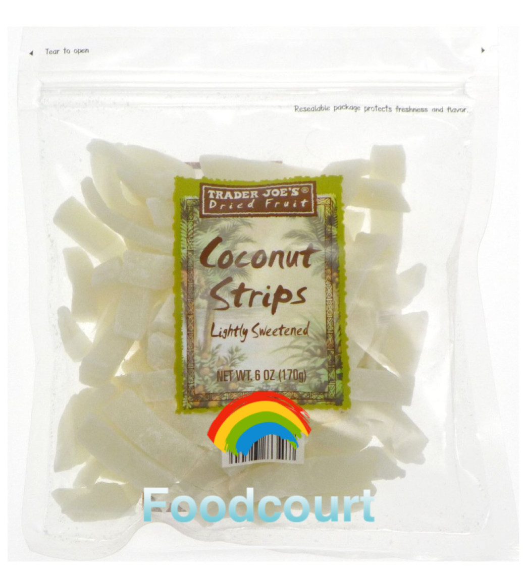 2 Packs Trader Joe's Dried Fruit Coconut Strips Lightly Sweetened 6 oz Each Pack gallery