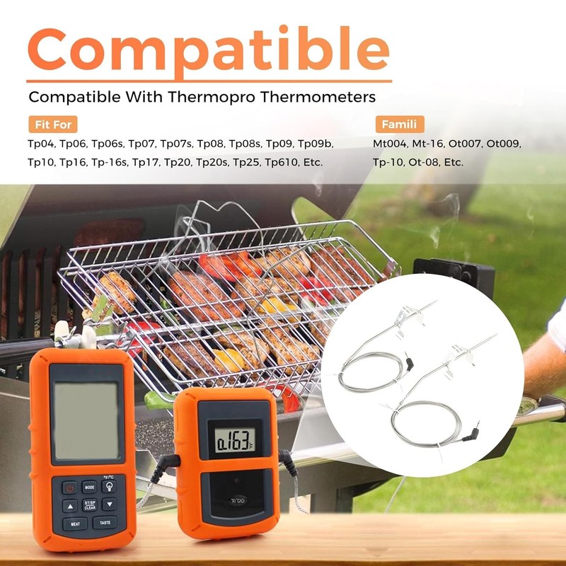Replacement Meat Temperature Probe for Thermopro TP20 TP17 TP16 TP10 TP07 TP06S gallery
