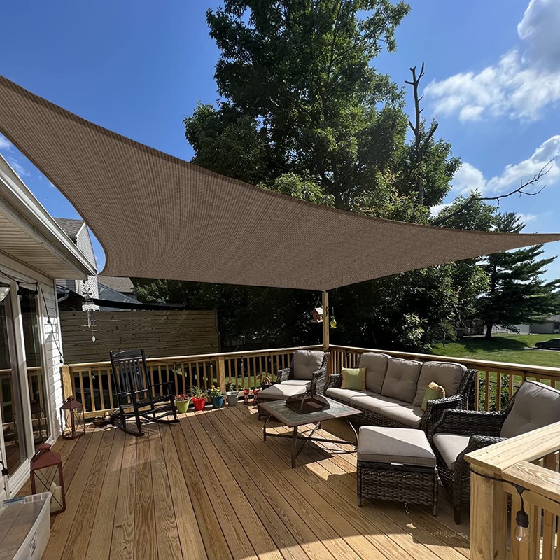 Sun Shade Sails Canopy Rectangle Awning Shelter Cover UV Blcok Yard Deck Outdoor gallery