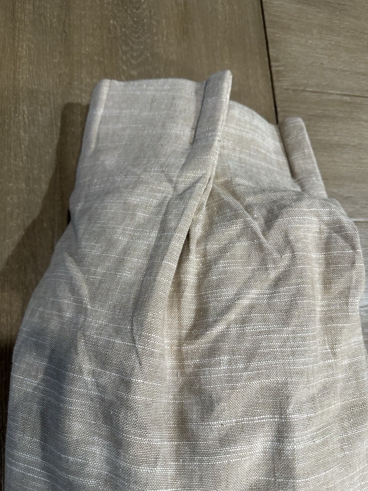 Pottery Barn 2 PINCH PLEAT Emery Drapes 50x96 Oatmeal cotton lining gallery
