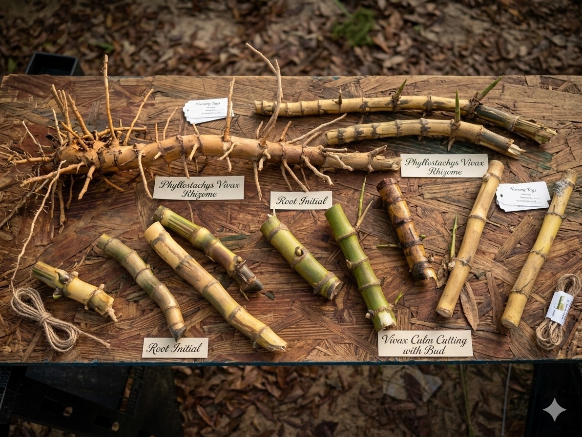 10 Pack – Giant Timber Bamboo LIVE Rhizomes (Phyllostachys Vivax) gallery