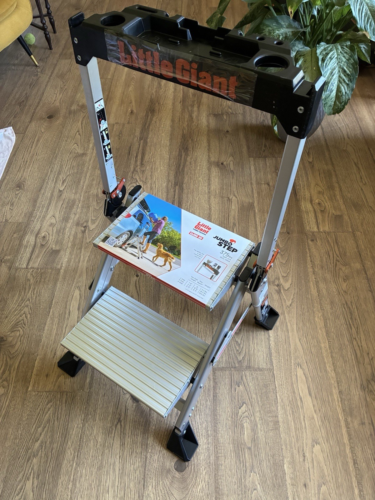 Little Giant Ladders, Jumbo Step, 2-Step, 2 foot, Step Stool, Aluminum,375 lbs gallery