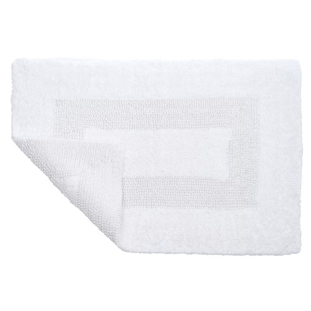 2pc Solid Bath Mat Set White - Yorkshire Home gallery
