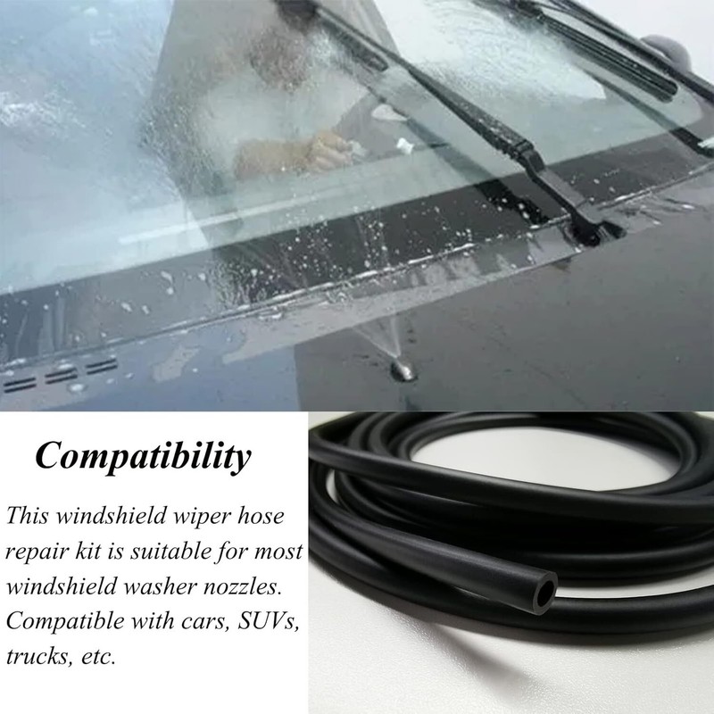 Windshield Washer Hose Kit, 4 Meter Washer Fluid Hose & 12 Pcs Hose Connectors.. gallery