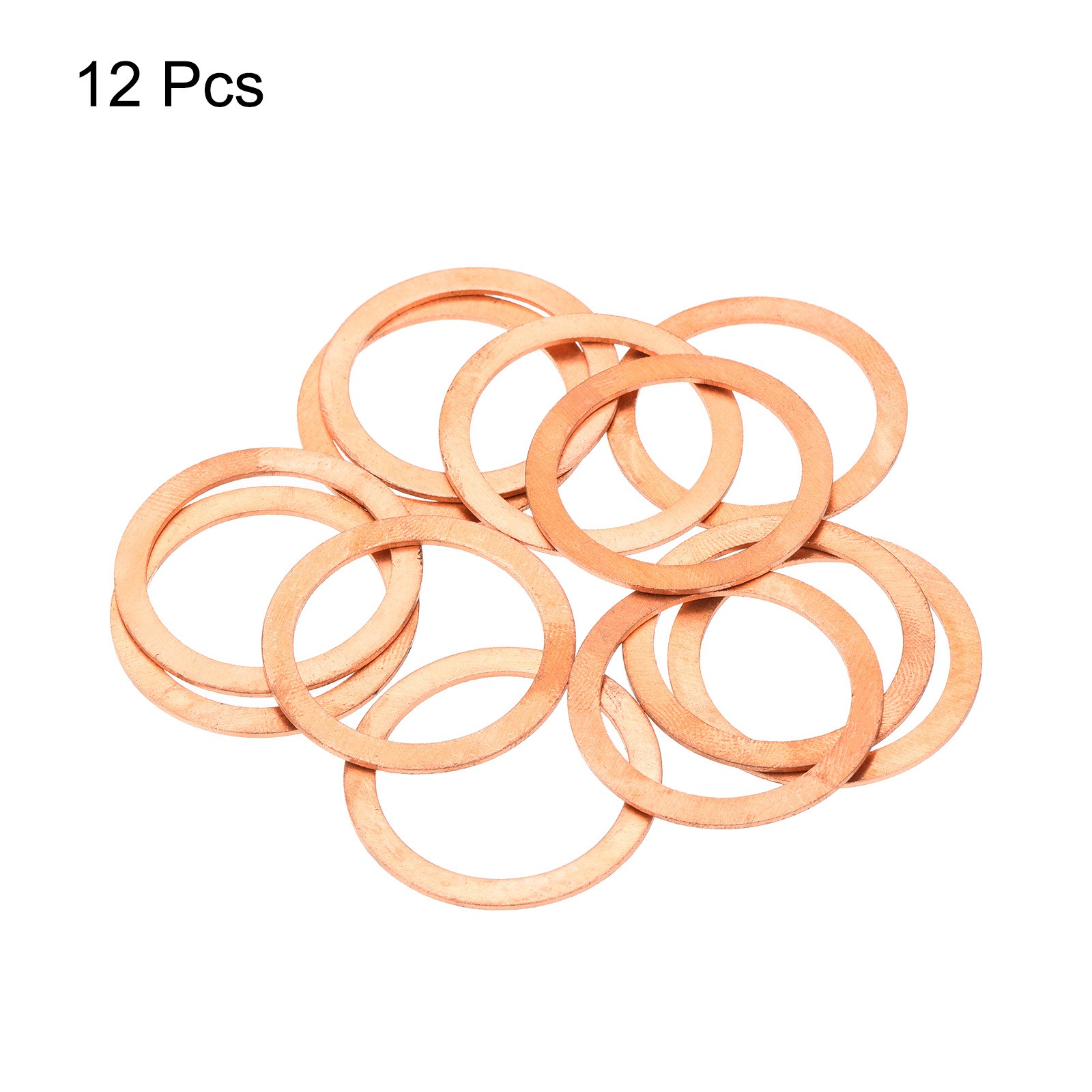 12 Pcs Flat Copper Washers 25x32x1mm Copper Flat Sealing Ring Washers gallery