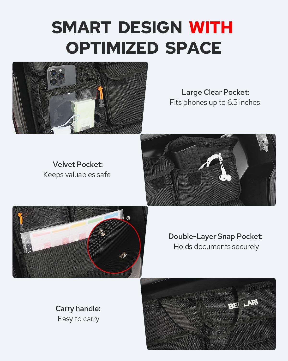 Tour Pack Lid Organizer Motorcycle Universal Storage Liner Bag Clear Pocket W... gallery