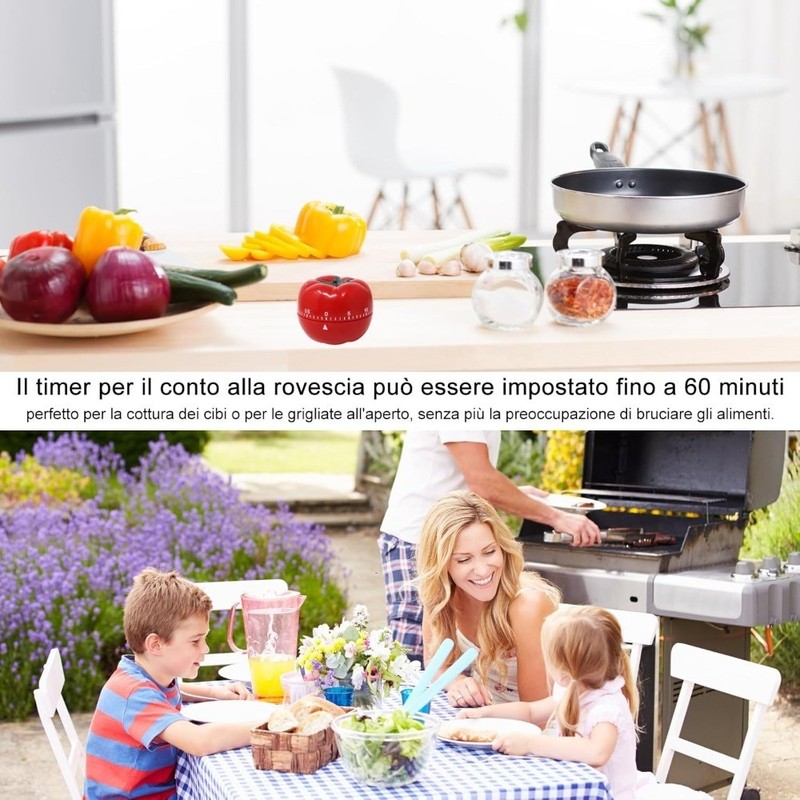 Manual Wind Up Mechanical Kitchen Timer for Cooking Baking Study Gym Countdown gallery