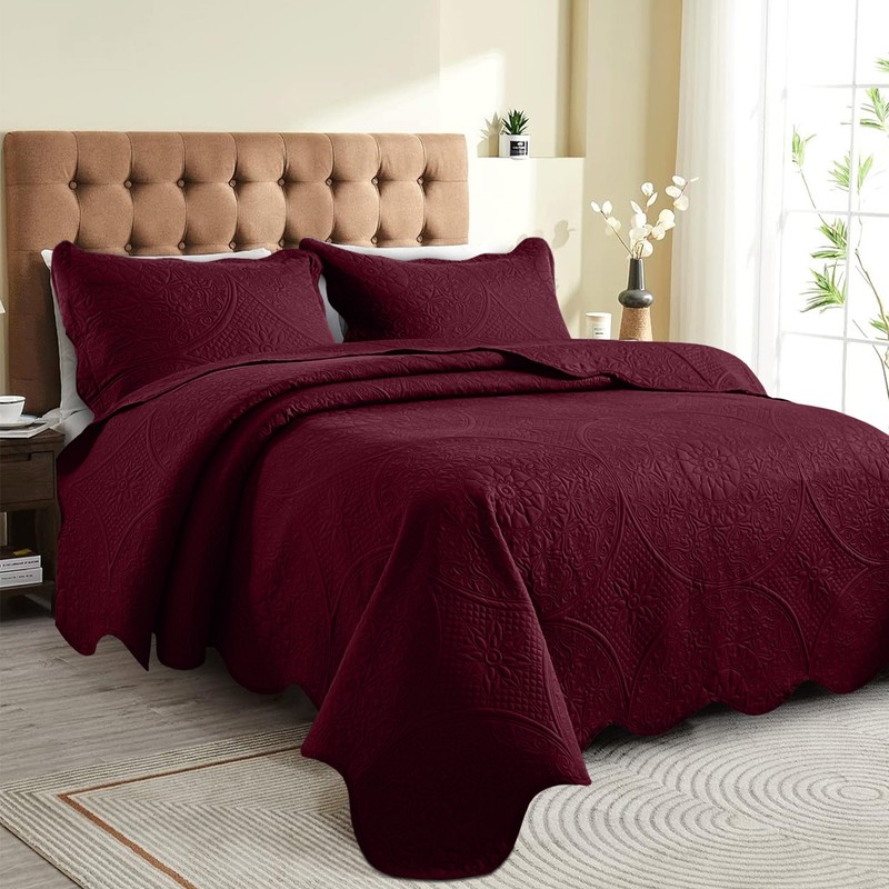 USA Quality Bedspread Bed Throw Quilted Coverlet Bedding Set with Pillow Shams gallery