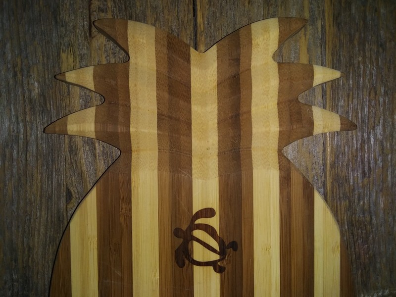 New Bamboo Cutting Board Pineapple Shaped Eco-Friendly Hawaiian Bar Kitchen Gear gallery