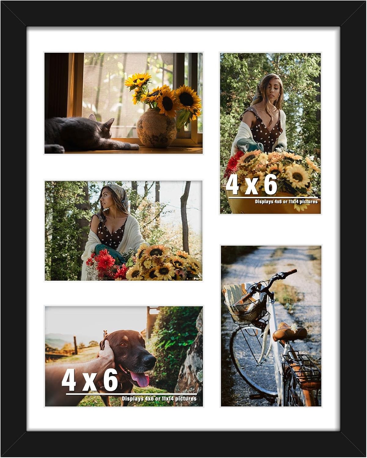 11x14 Collage Picture Frame, 4x6 Collage Picture Frame, Displays Five 4x6 inch gallery