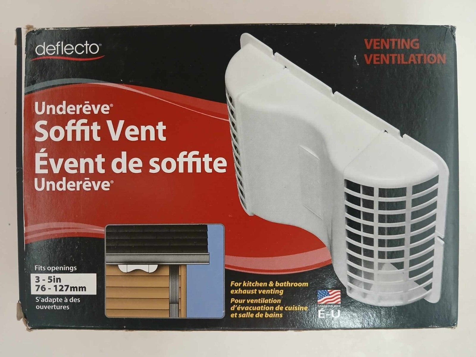 Deflecto Undereve Soffit Vent EVE/6 for 3-5in. openings gallery