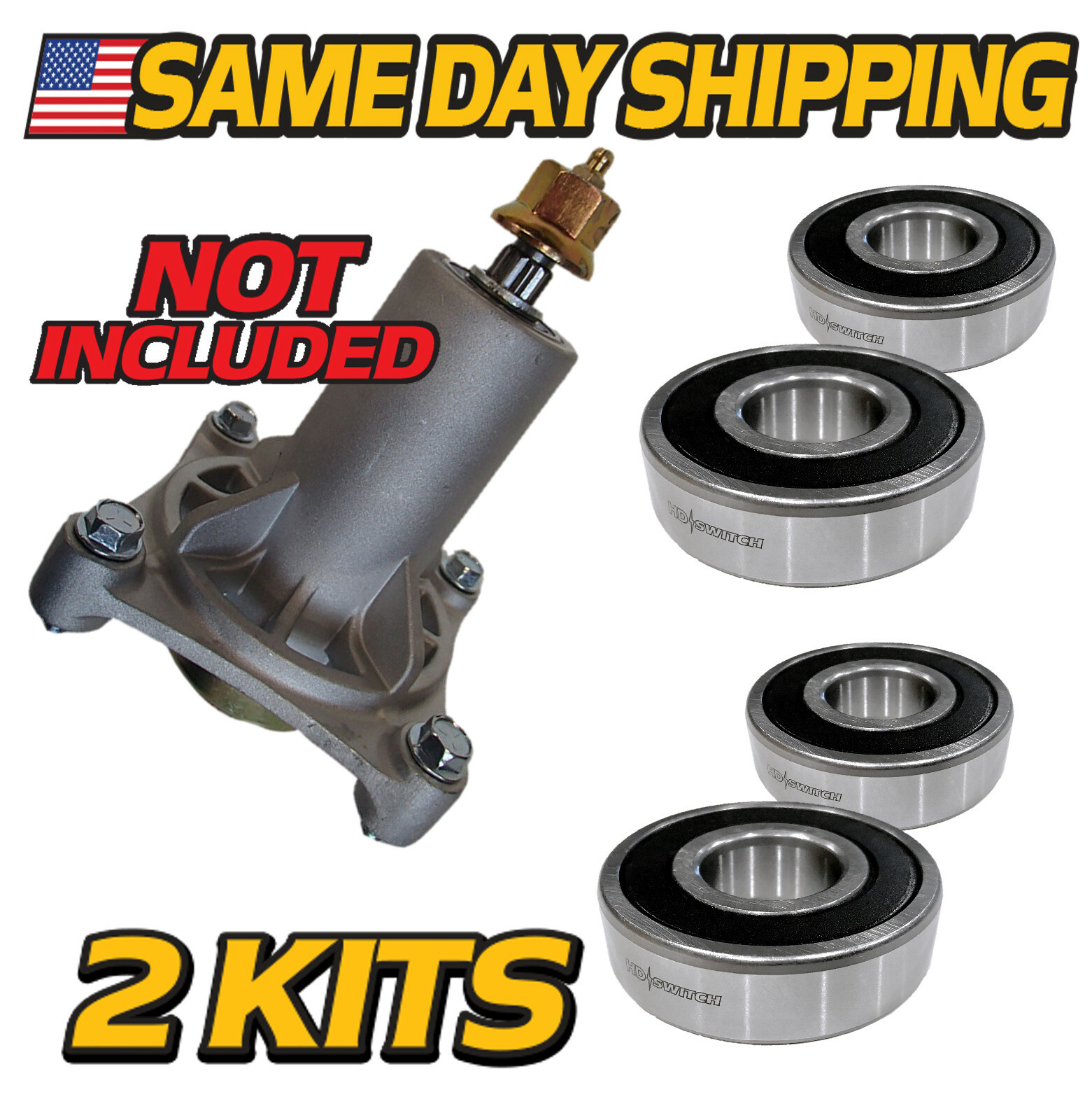 (4) Spindle Mandrel Bearing Fits Craftsman AYP 36" 38" 42" 48" 54" Mower Decks gallery