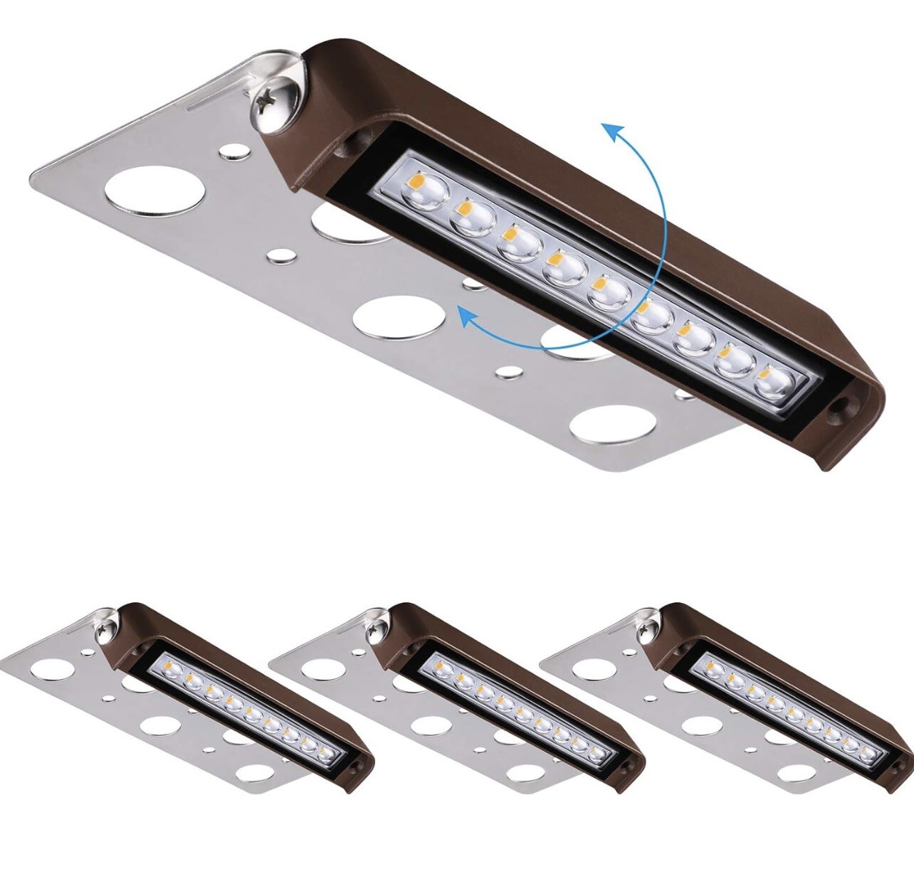 7in 4.5W LED Hardscape Lighting Swivel, Retaining Wall Light, 12V 4 Pack - A0075 gallery