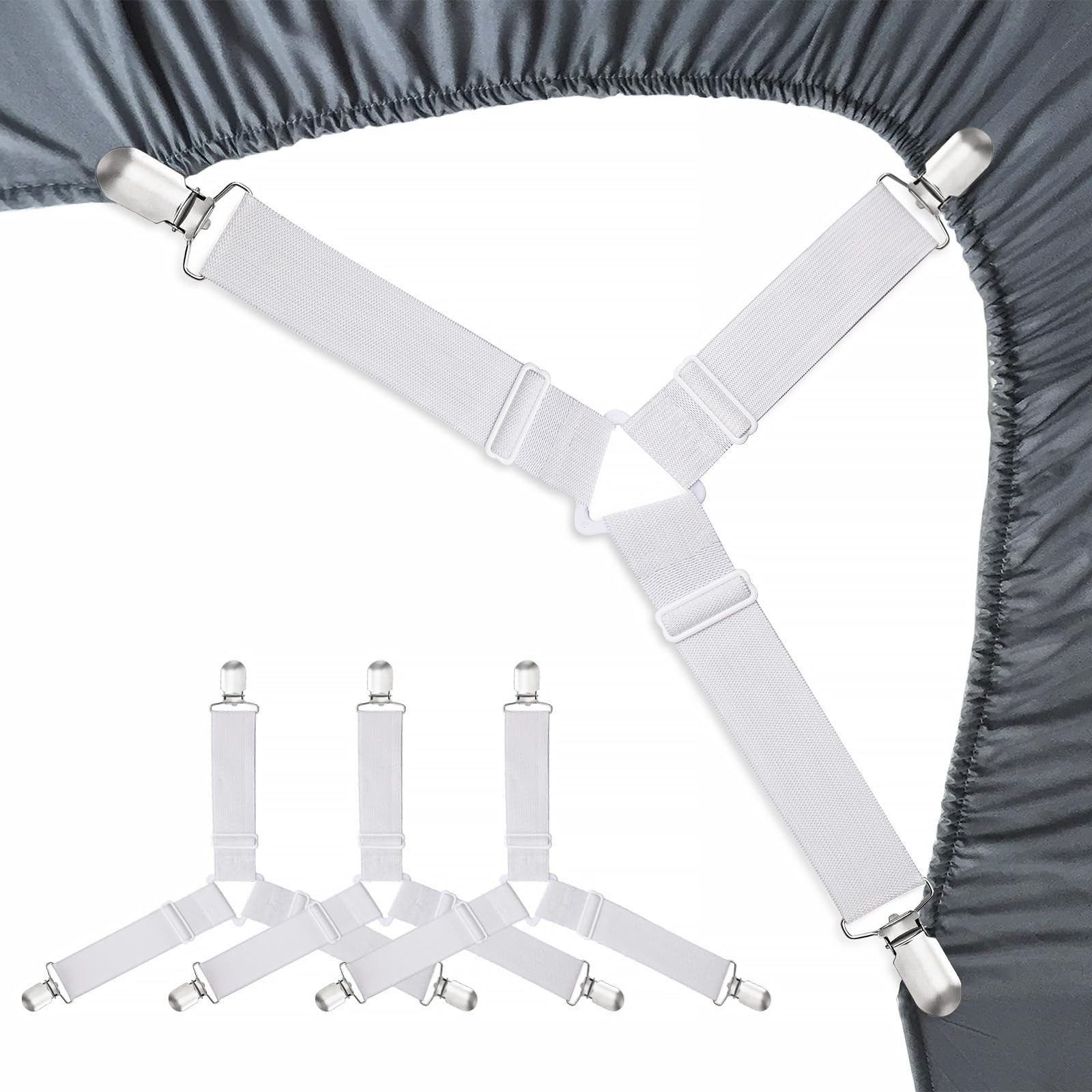 Sheet FastenersFitted Sheet Fasteners Elastic Straps, Adjtable Bedsheet Holders gallery