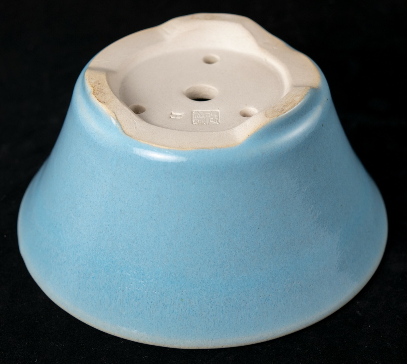 Fine Round Baby Blue Cactus & Succulent, Bonsai Pot + Mesh - 5.5"x 5.5"x 2.5" gallery