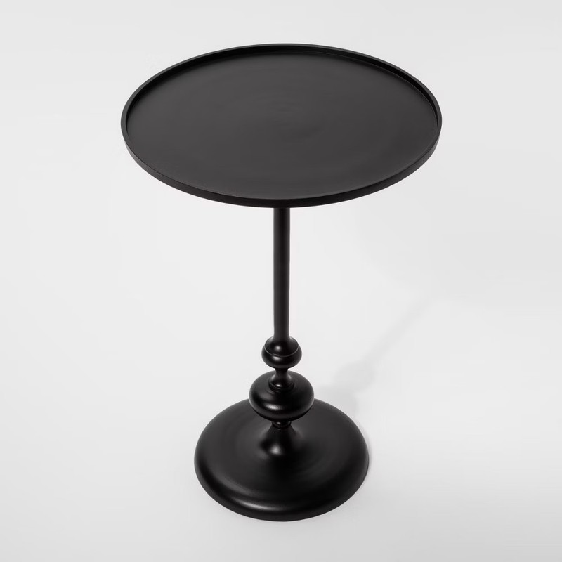 Londonberry Turned Accent Table Large Black - Threshold gallery