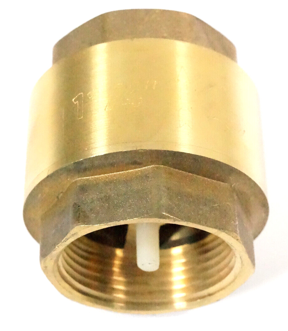 1-1/4 NPT Female Threaded Brass One Way Non Return Check Valve 1.25 NPT gallery