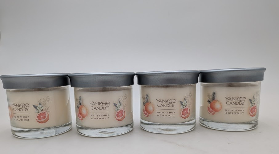 Yankee White Spruce & Grapefruit 4.3 Ounce Candle With Lid (Qty 4) gallery