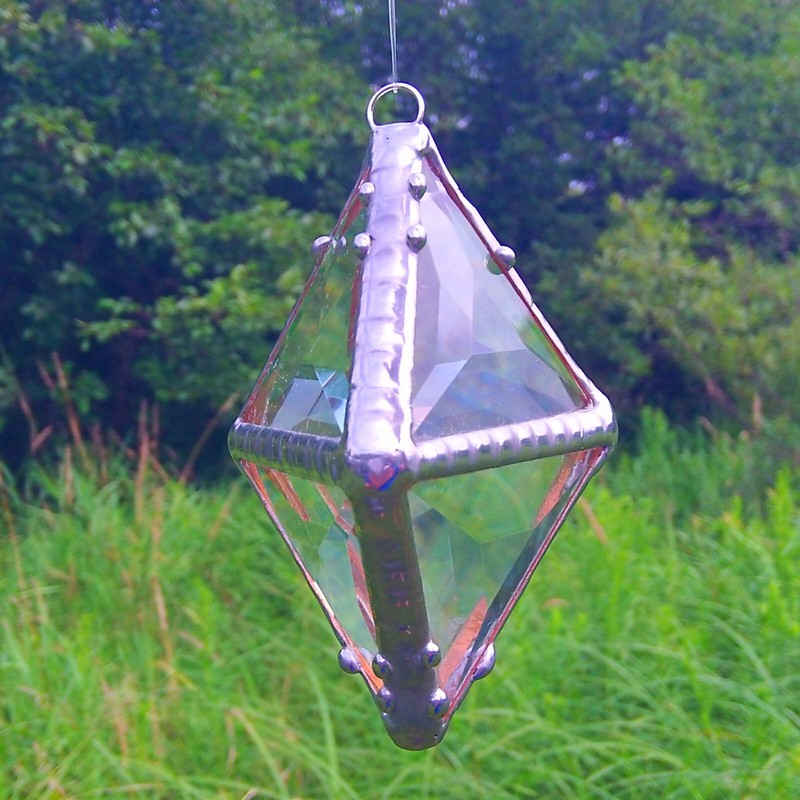 Double Pyramid Rainbow Water Prism (4") gallery