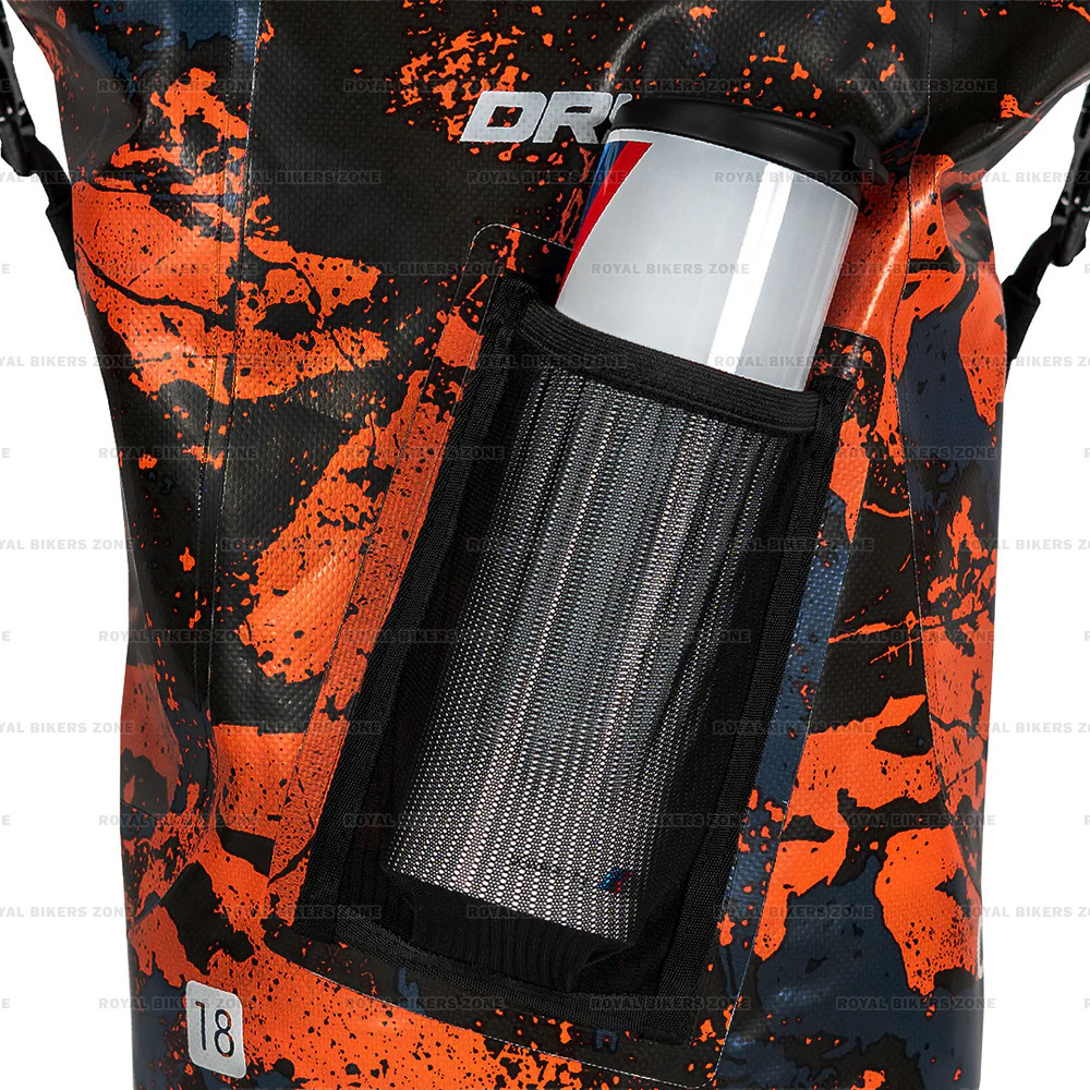 "Red Camo Carp Waterproof Roll Top Laptop Backpack" 5