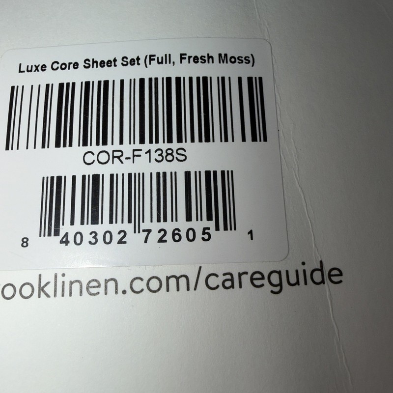 Brooklinen Luxe Core Sheet Set- Fresh Moss-Full- New gallery