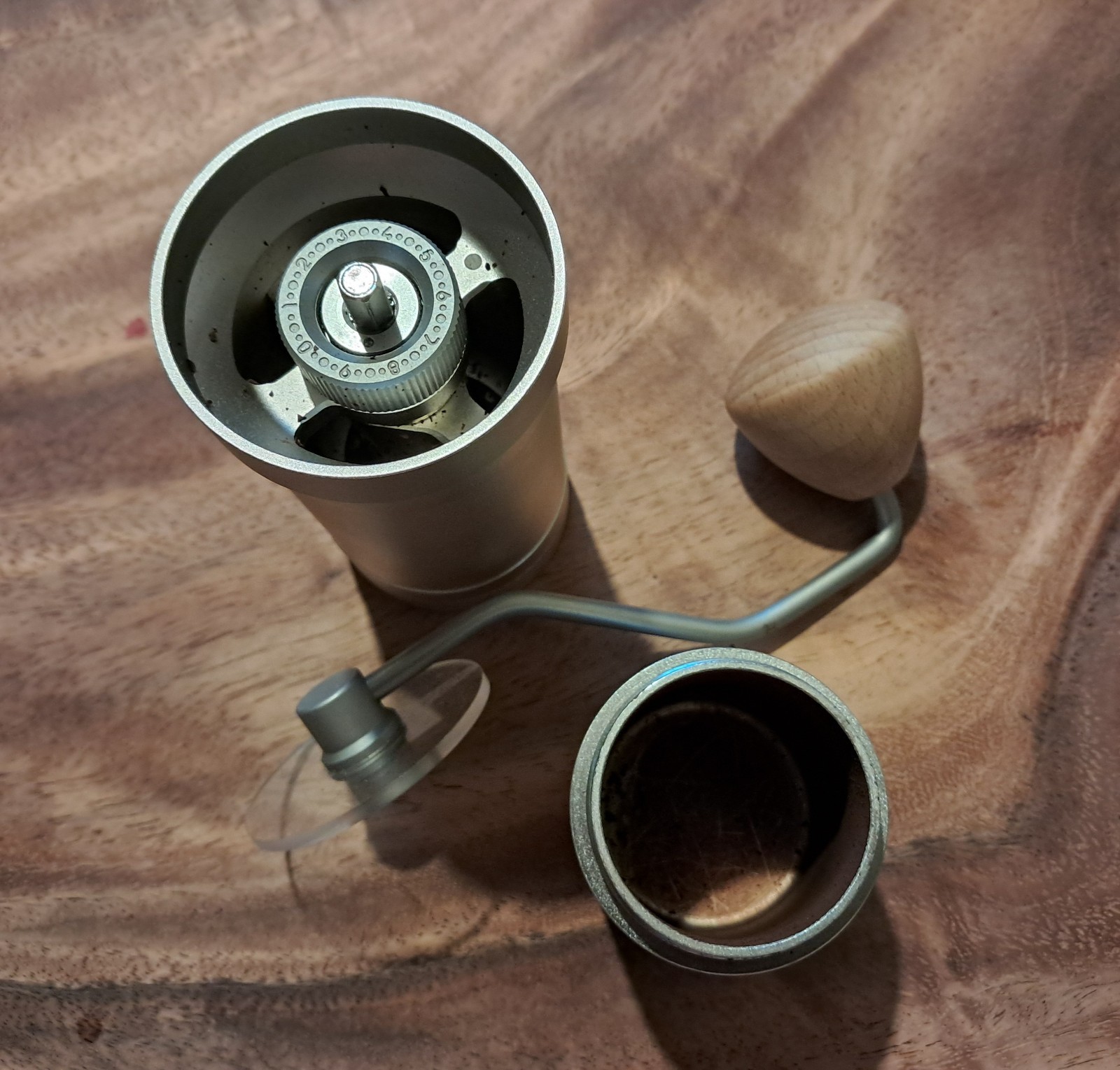 1Zpresso JX-Pro Hand Coffee Burr Grinder - Excellent Condition, Bare Metal Look gallery
