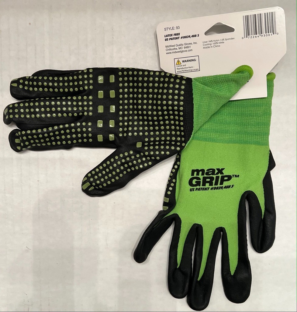 Midwest Max Grip Nitrile Latex Free Gloves Size: S/M - NEW gallery
