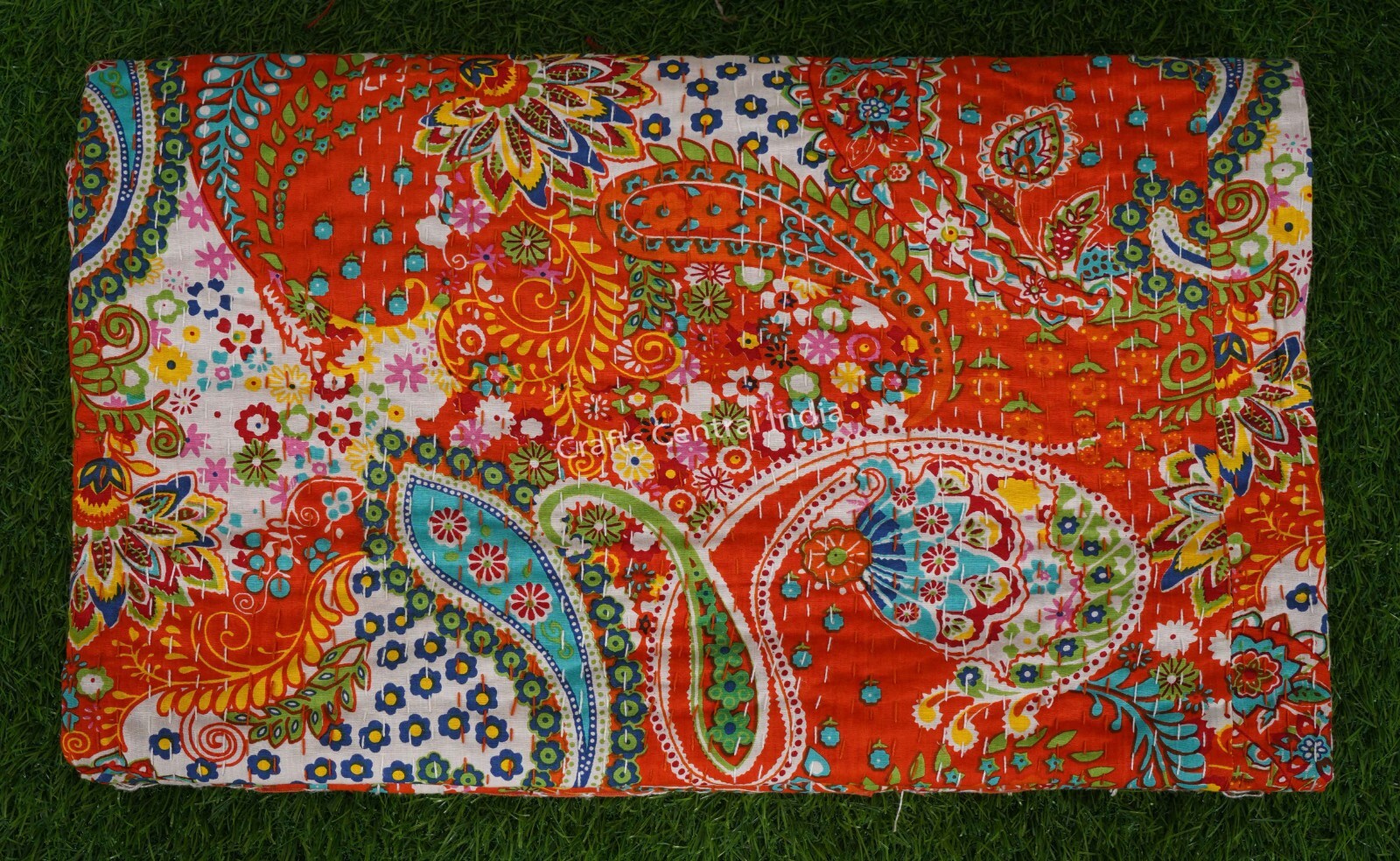 Boho Quilt Handmade Kantha Quilt summer blanket sewing pattern Beach Throw gallery