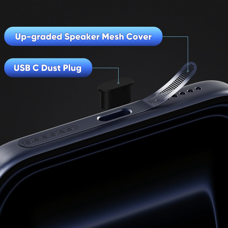 5 PCS USB C Speaker Dust Cover for Iphone 17 Pro Max Earpiece Speaker Mesh anti gallery