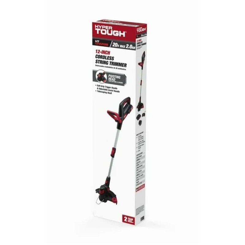 Hyper Tough 20V Max Cordless 12-inch String Trimmer, HT21-401-003-02 gallery