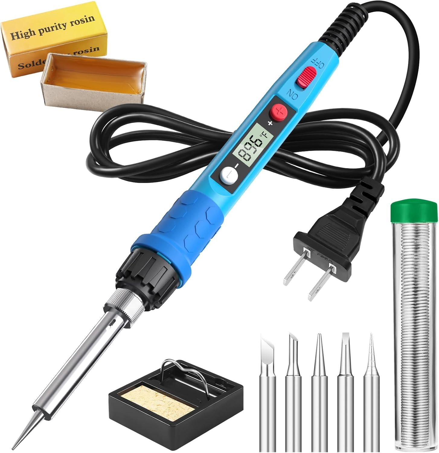 Soldering Iron Kit, 80W 110V LCD Digital Solder Iron Pen with Ceramic Heater, Po gallery