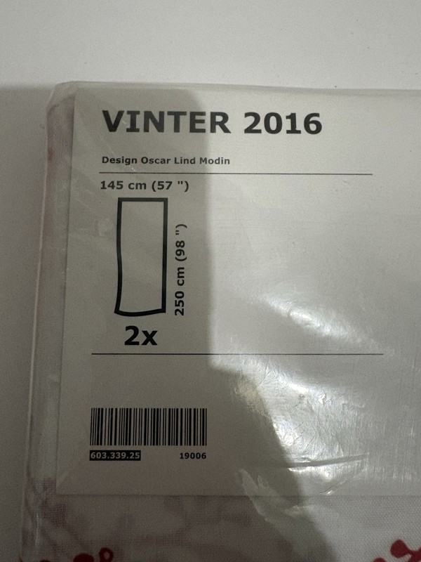 IKEA Vinter 2016 Curtains 2 Panels Red White Christmas Garland Scandinavian New gallery