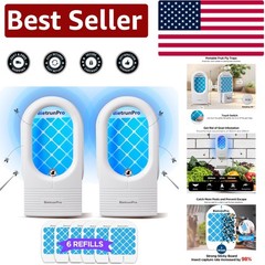 Safe & Silent Indoor Catches: 2 UV Plug-in Traps for House, Kitchen & Office Use