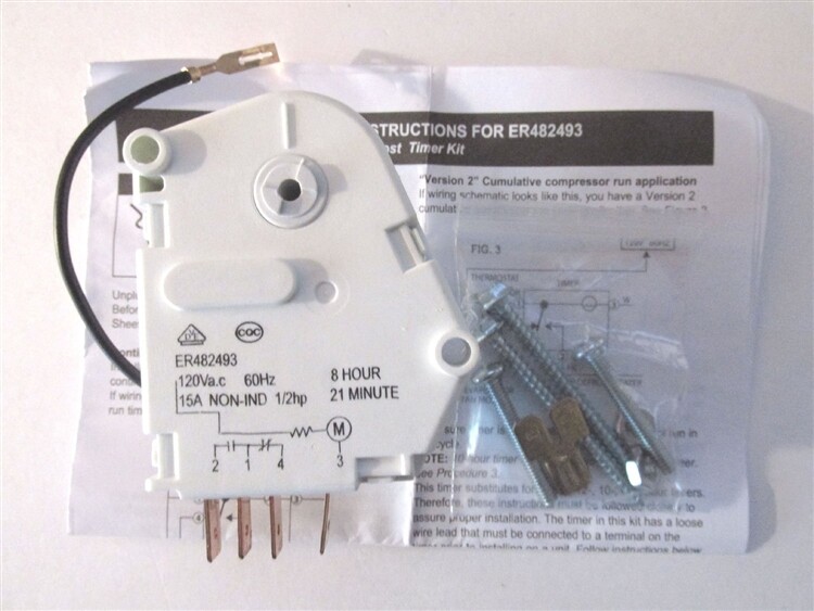 482493, W10822278 Defrost Timer Whirlpool, Kenmore Refrigerator gallery