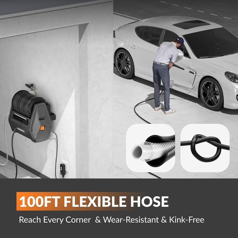 Giraffe Tools Retractable Electric Pressure Washer Plus, Max 2900 PSI 2.2 GPM gallery