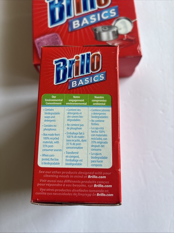 Three Boxes Brillo Basics Steel Wool Soap Pads, Small Size (Total 24 Count ) gallery