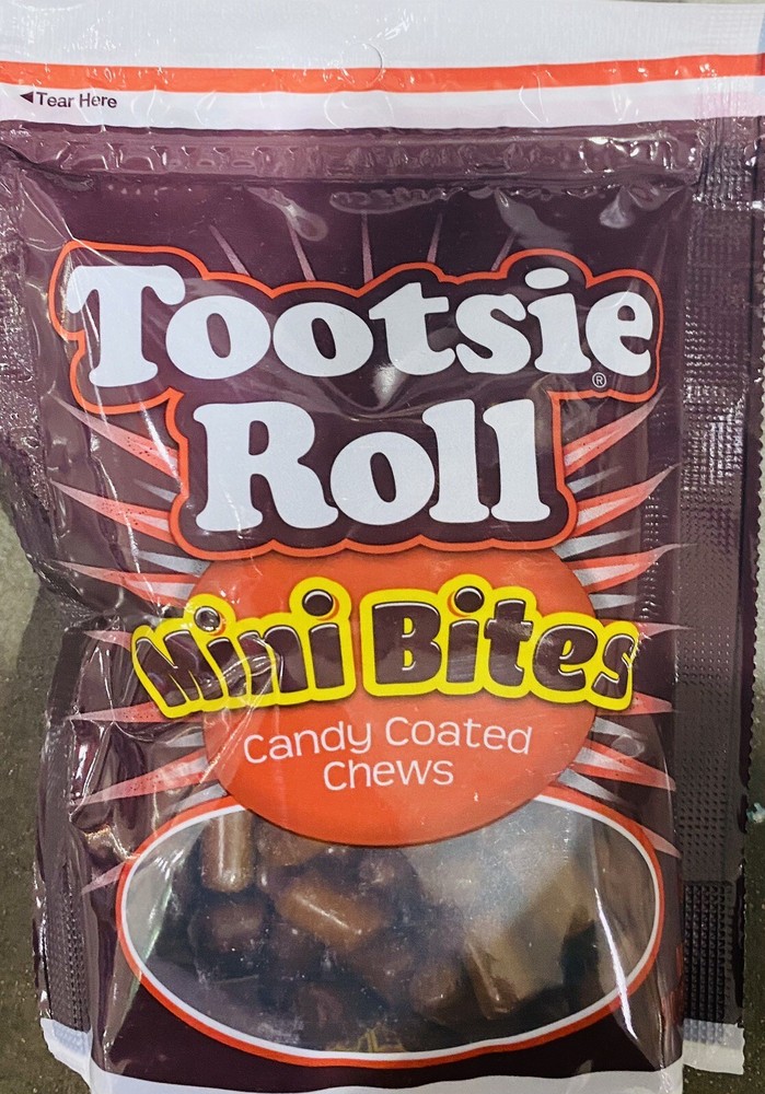 Tootsie Roll MINI BITES Chocolate Candy Coated Chews 9 oz Bag