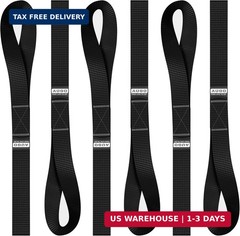 Soft Loop Tie Down Straps – 1,500 Load Capacity & 4,500 Lbs Breaking Strength –