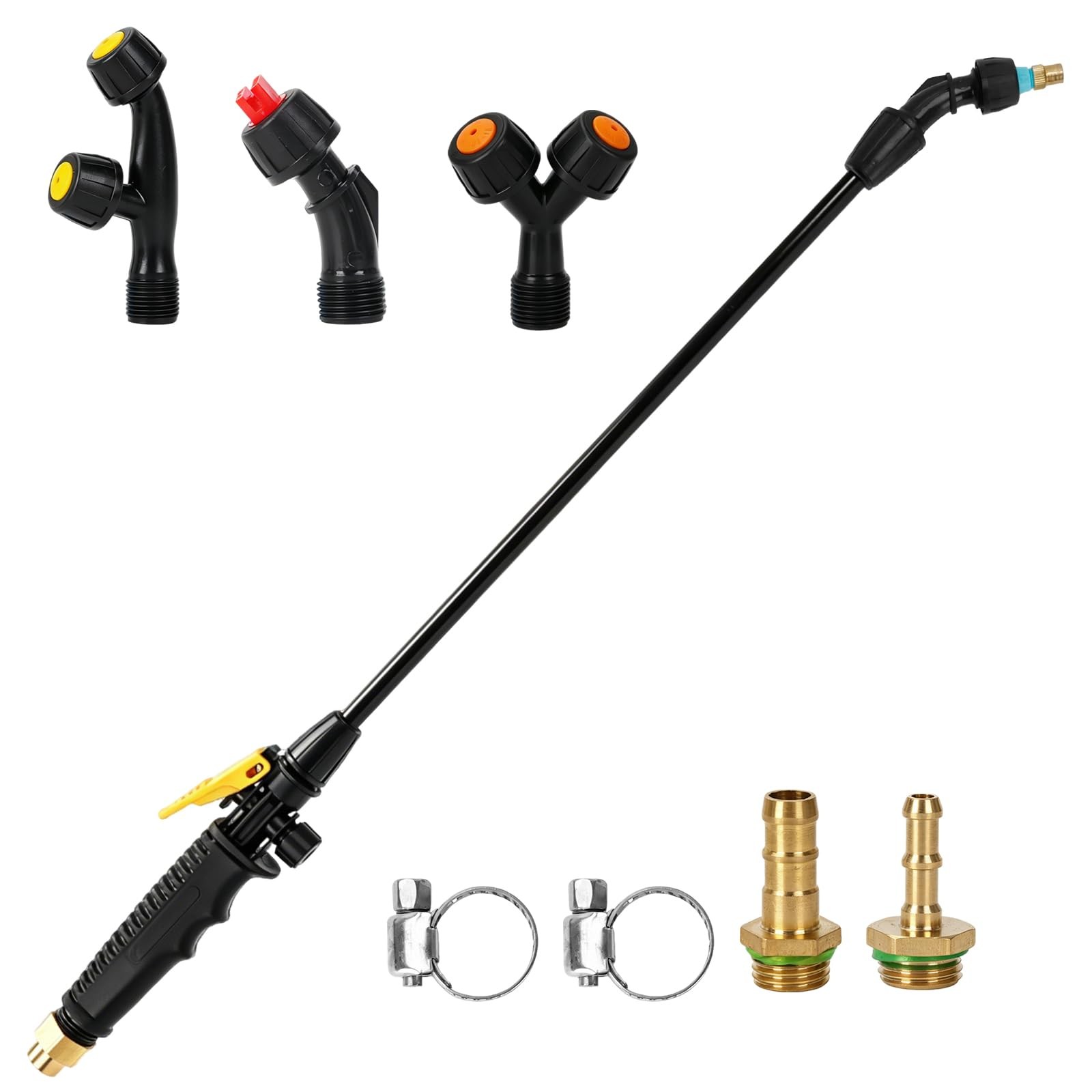 Sprayer Wand Kit, Acid Resistant Spray Wand with 4 Types Nozzles Brass Fittin... gallery