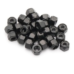 SCXCLY 50pcs Nylon Insert Hex Lock Nuts, 1/4-20 Inch 1/4-20, black
