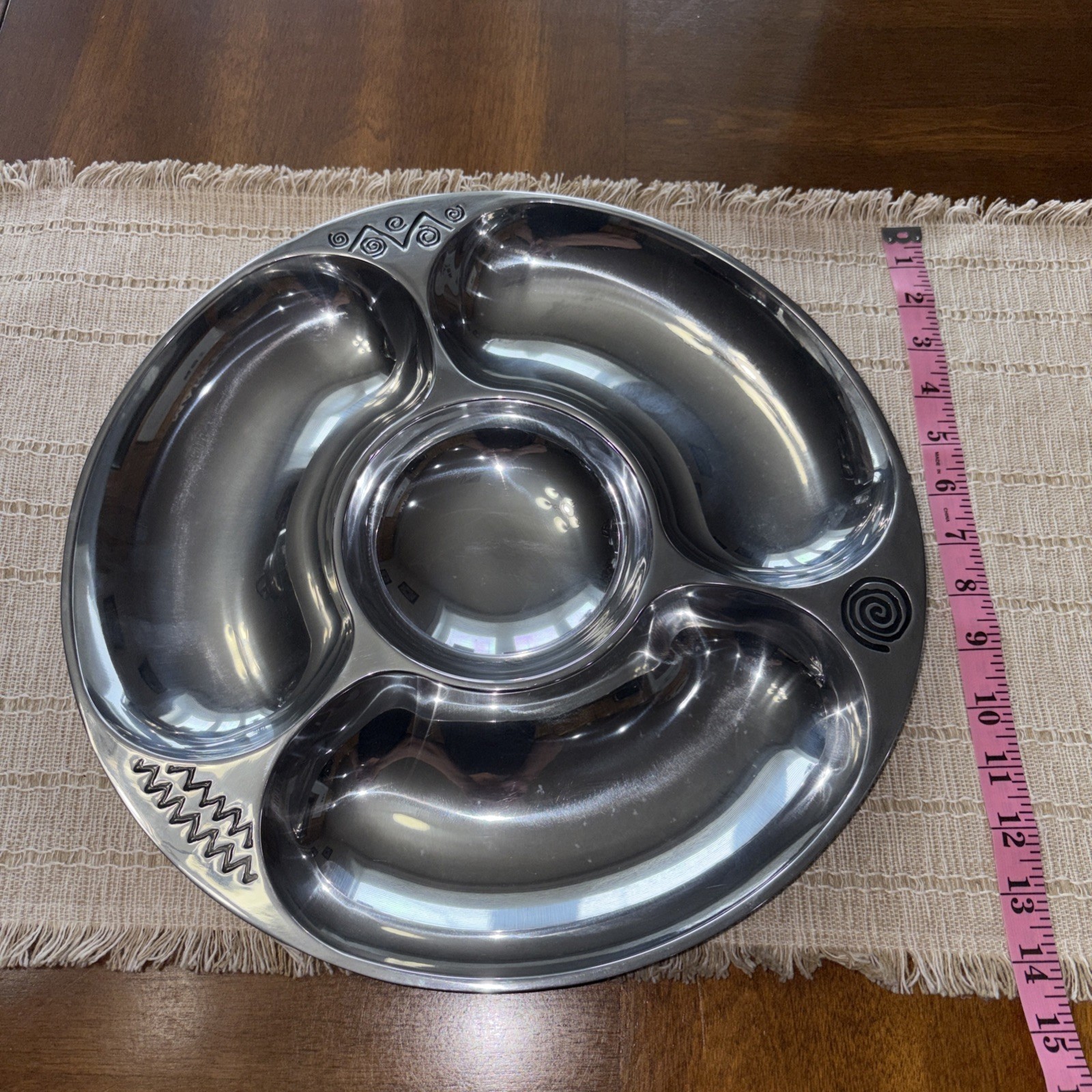Wilton Armetale Reggae Chip & Dip #820094 14" Metal Platter gallery
