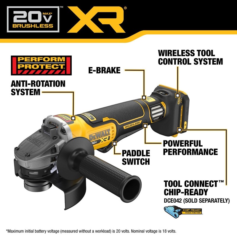DEWALT 20V MAX* XR Brushless Cordless 41/2 in. 5 in. Variable Speed Paddle S... gallery