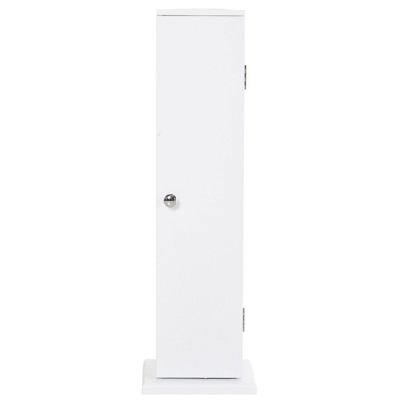 Small Bathroom Corner Floor Cabinet Side Storage Organizer Toilet Vanity White gallery
